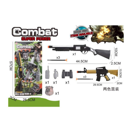 Детски комплект пушка и автомат на картон