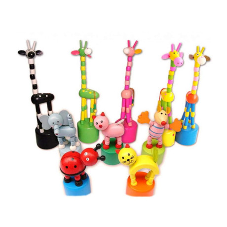 Дървени фигурки танцуващи животни 10 вида