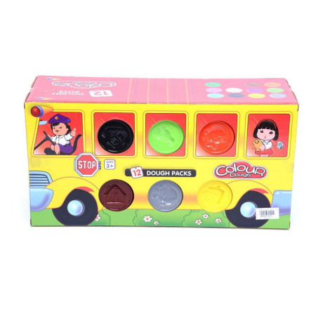 Пластилин 12 бр. в кутия-автобус