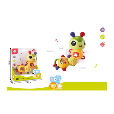 Бебешка музикална играчка гъсеница