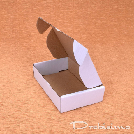 12 х 8 х 3 см. бяла сгъваема картонена кутия